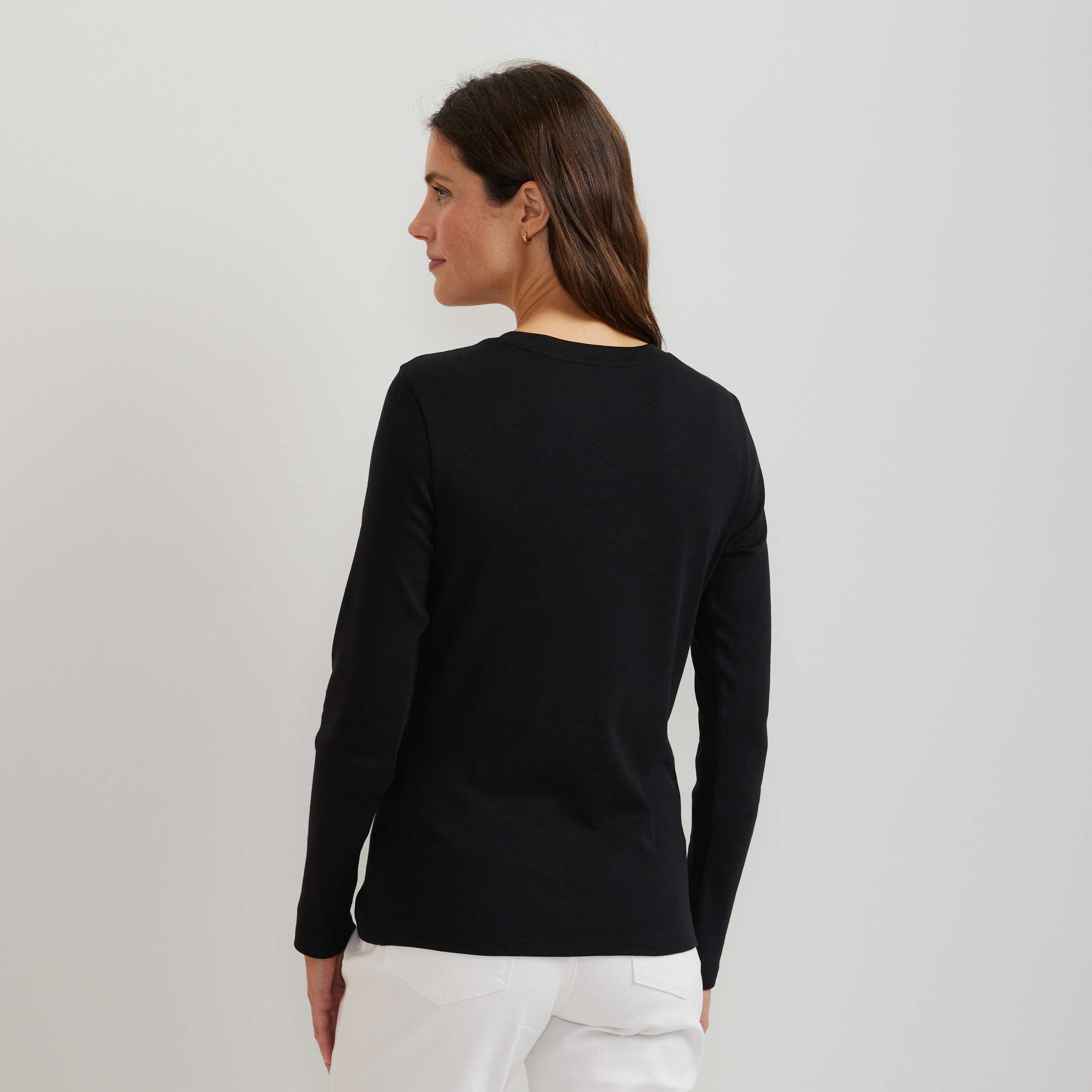 Women's Everyday Long-Sleeve V-Neck T-Shirt - Image 10