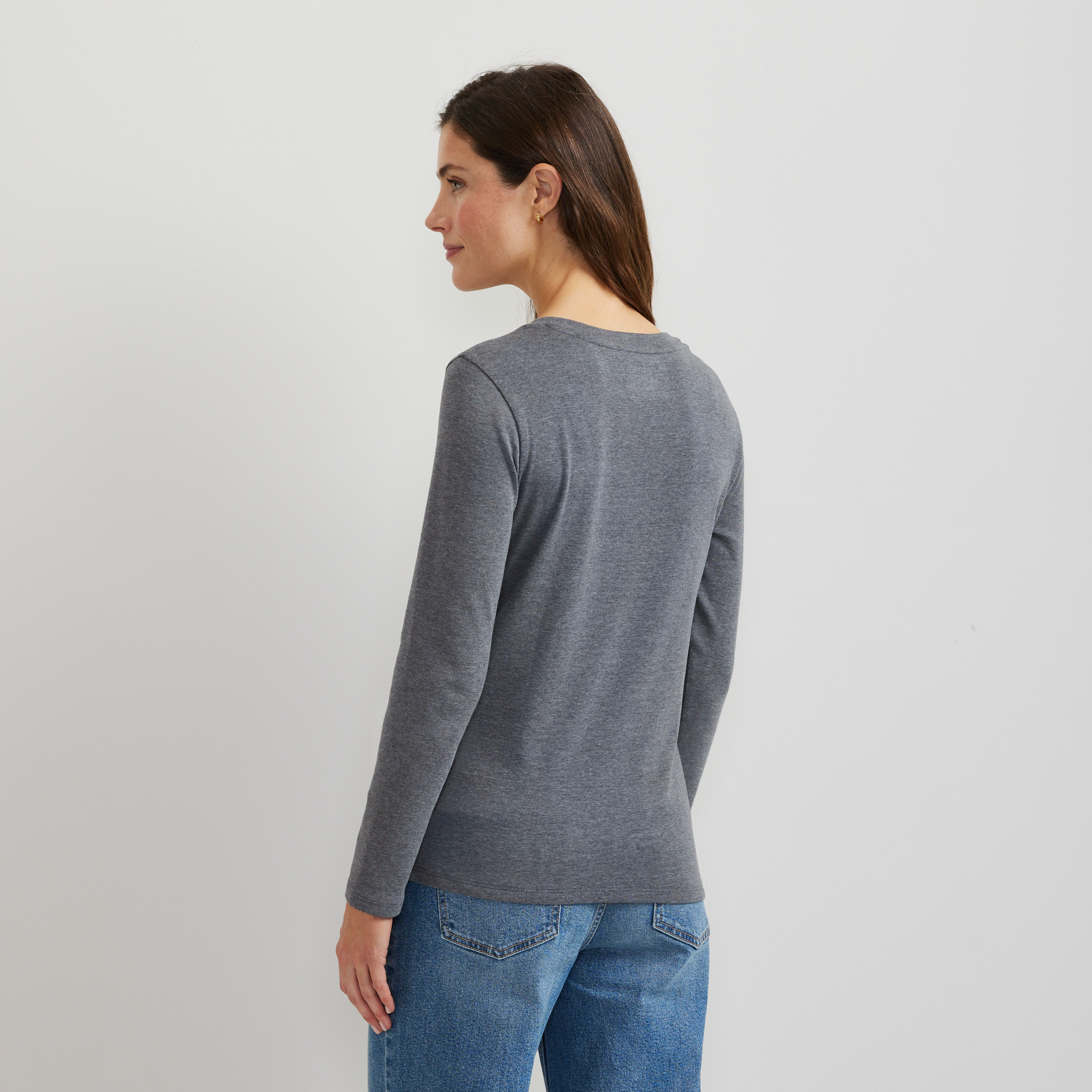 Women's Everyday Long-Sleeve V-Neck T-Shirt - Image 18