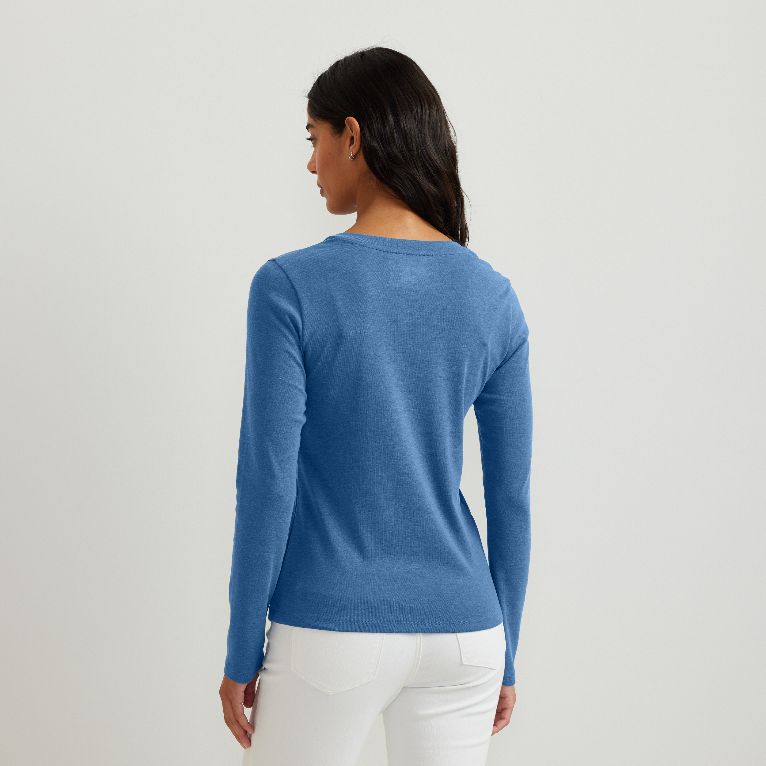 Women's Everyday Long-Sleeve V-Neck T-Shirt - Image 2