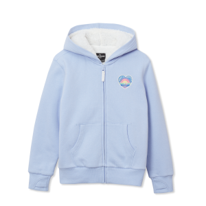 Girls Camp Fleece Faux Shearling-Lined Hoodie
