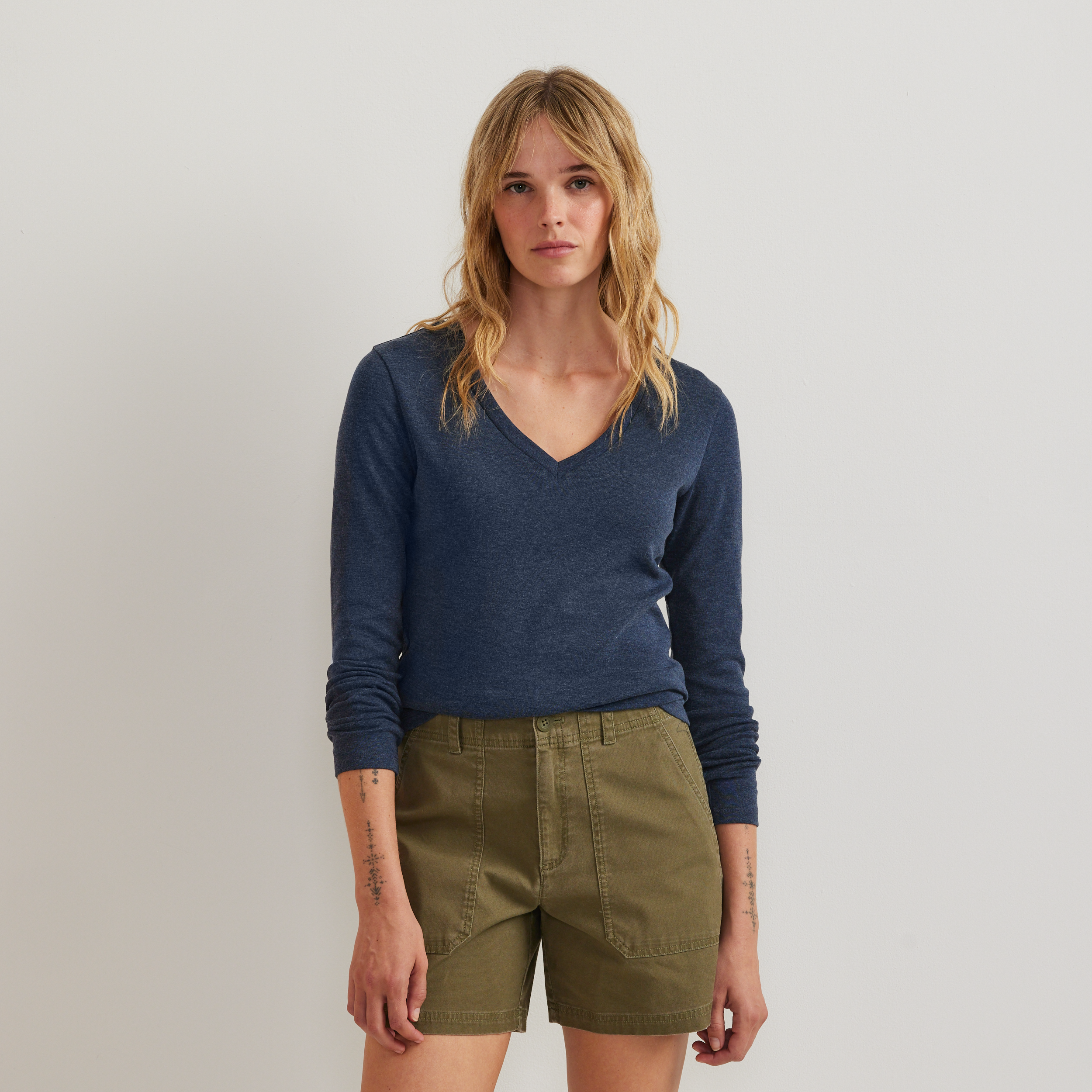 Women's Everyday Long-Sleeve V-Neck T-Shirt - Image 14
