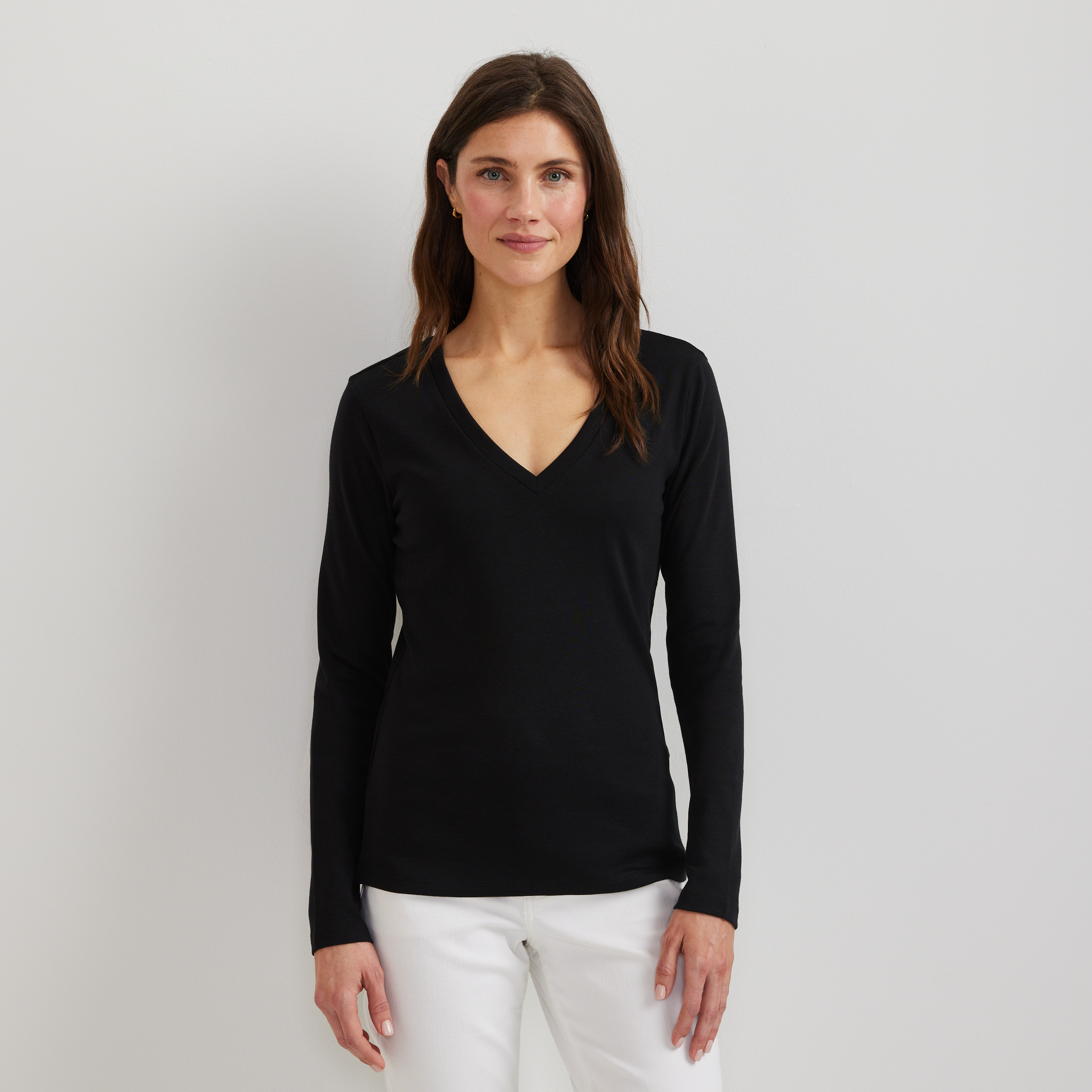 Women's Everyday Long-Sleeve V-Neck T-Shirt - Image 9