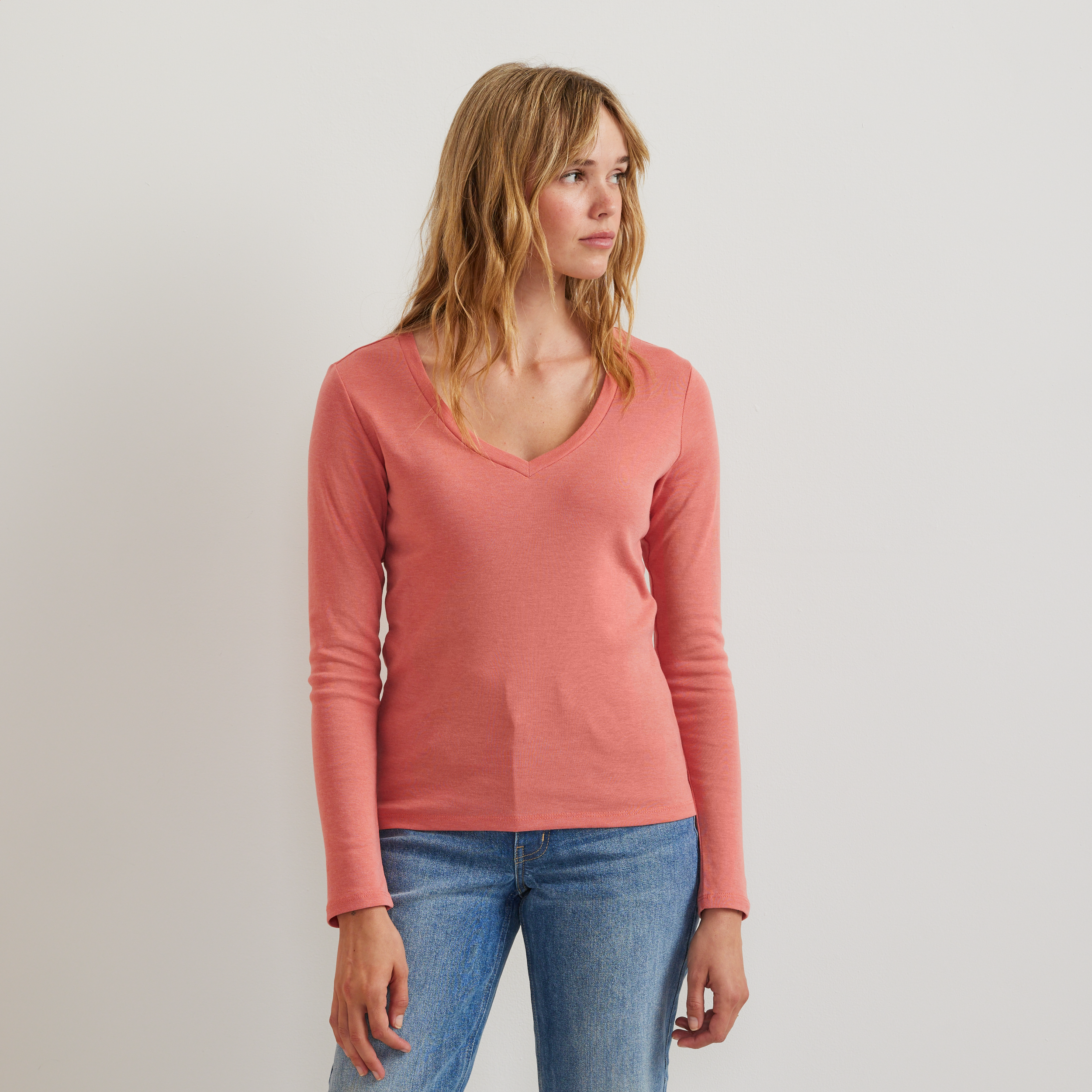 Women's Everyday Long-Sleeve V-Neck T-Shirt - Image 21