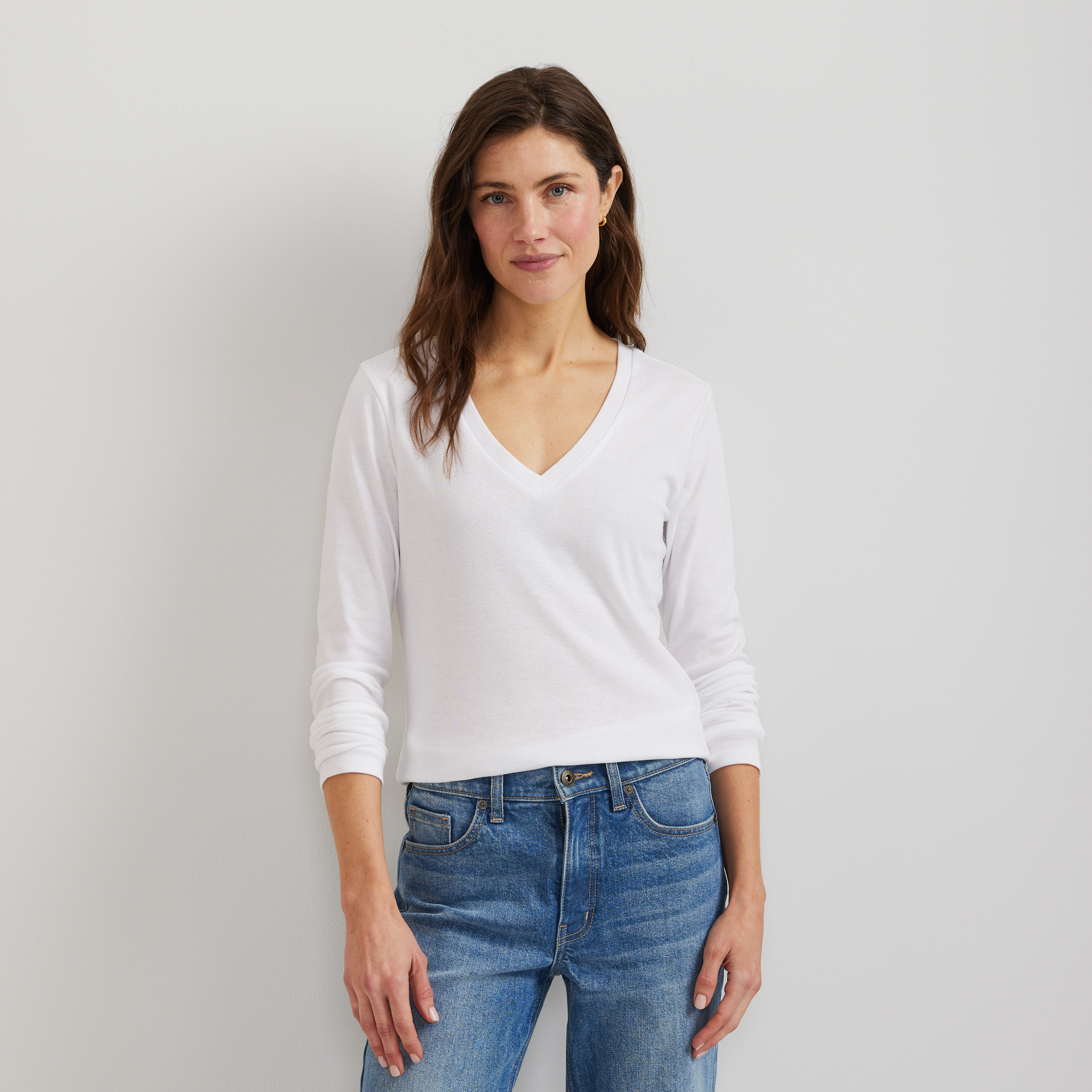Women's Everyday Long-Sleeve V-Neck T-Shirt - Image 5
