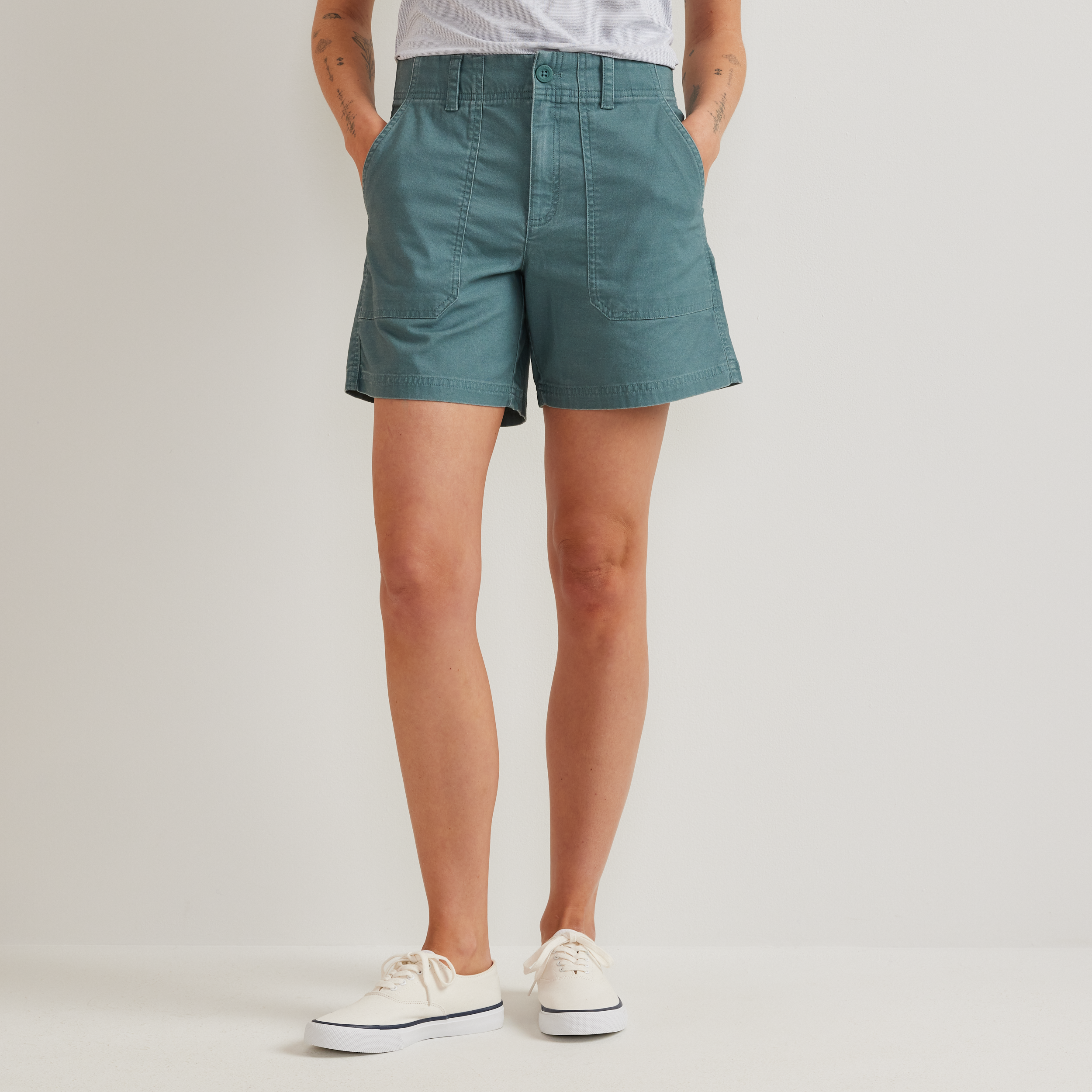 Women's Canvas Utility Shorts - Image 6