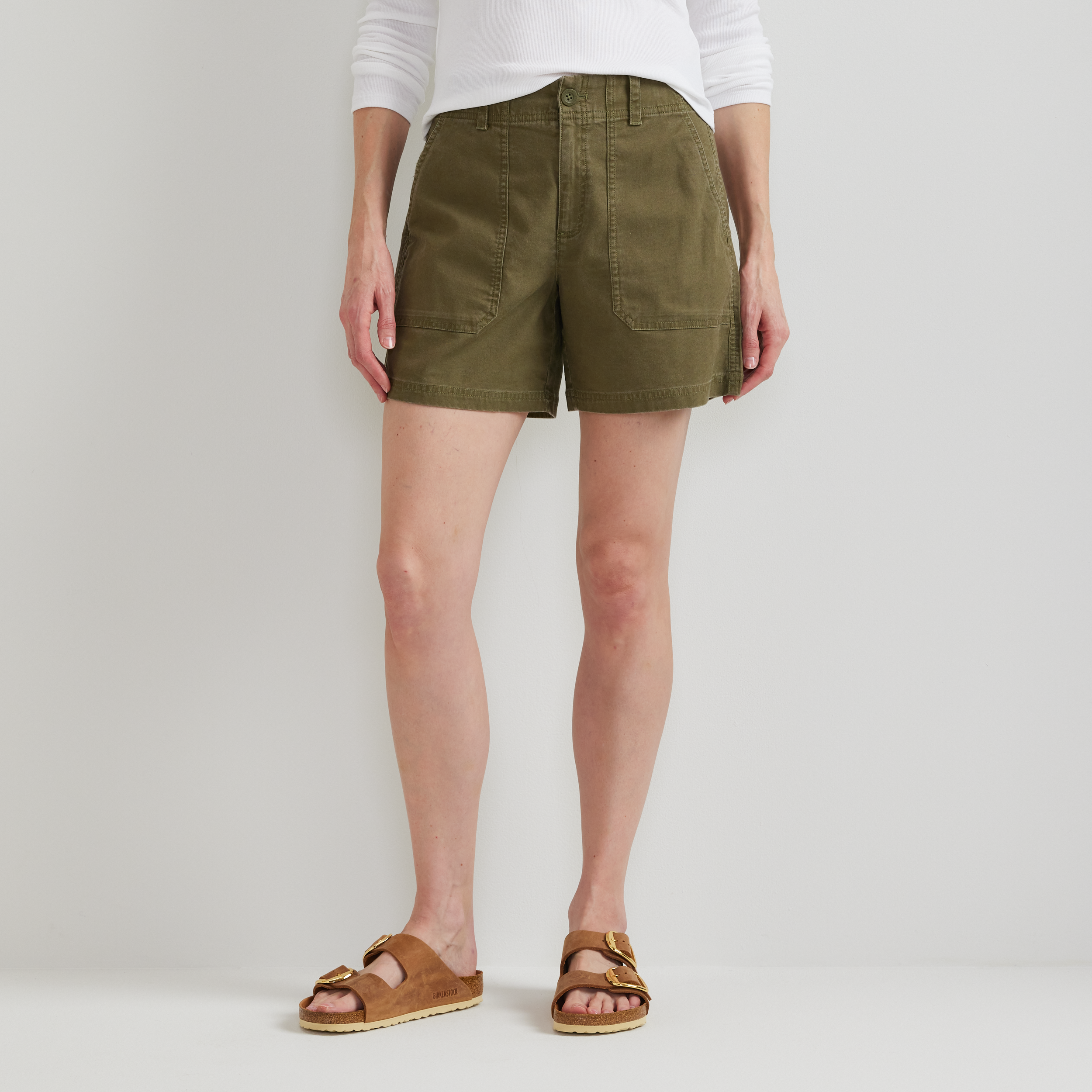 Women's Canvas Utility Shorts - Image 5