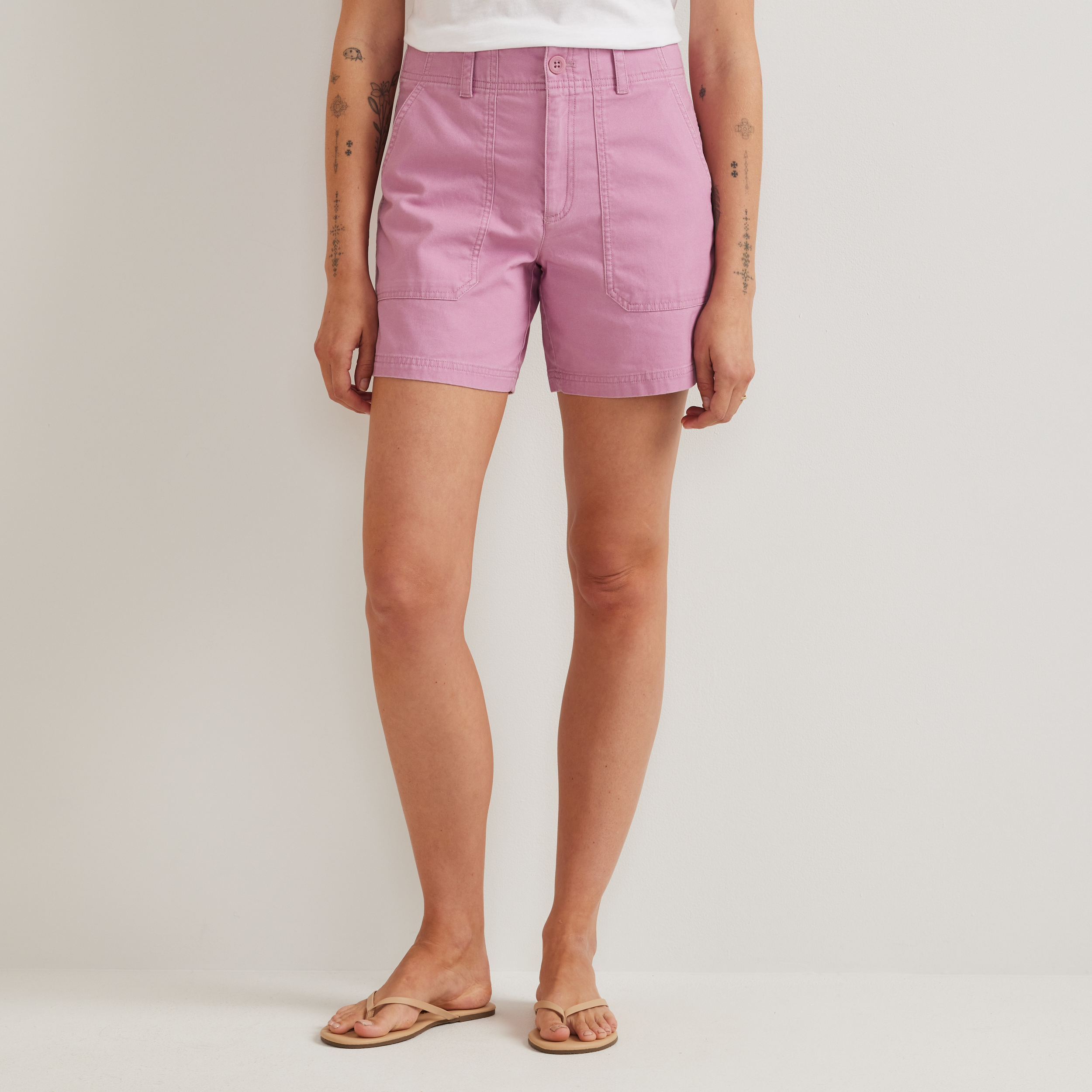 Women's Canvas Utility Shorts - Image 4