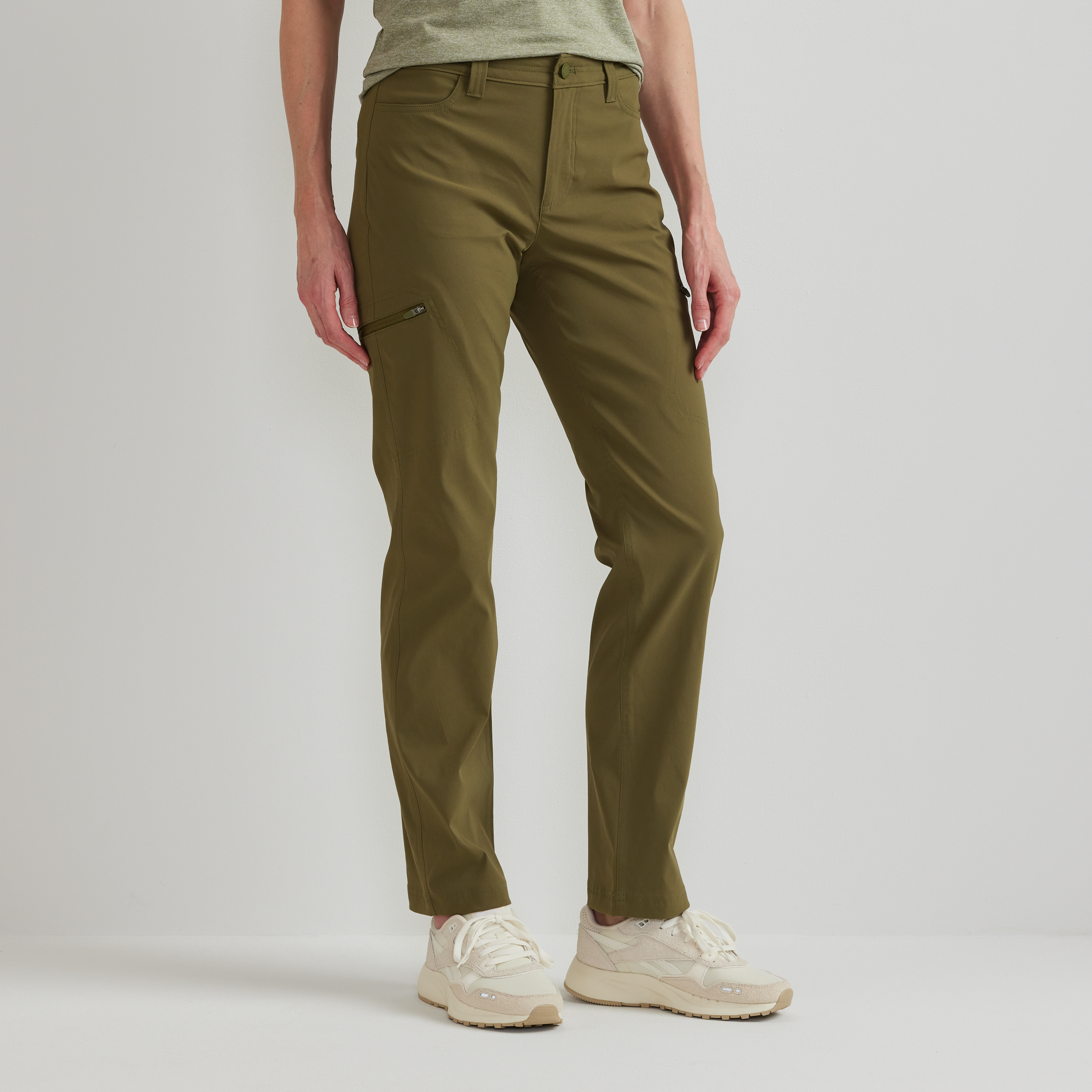Women's Utility Stretch Canvas Kick Cropped Pants - Image 6