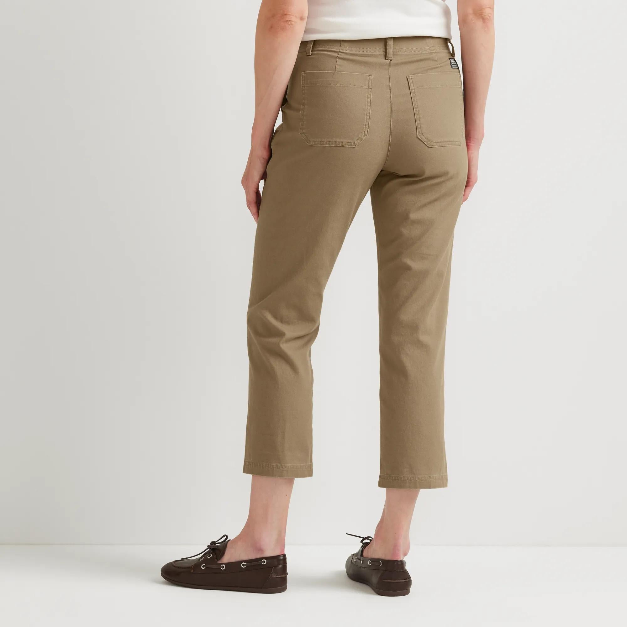 Women's Utility Stretch Canvas Kick Cropped Pants - Image 3