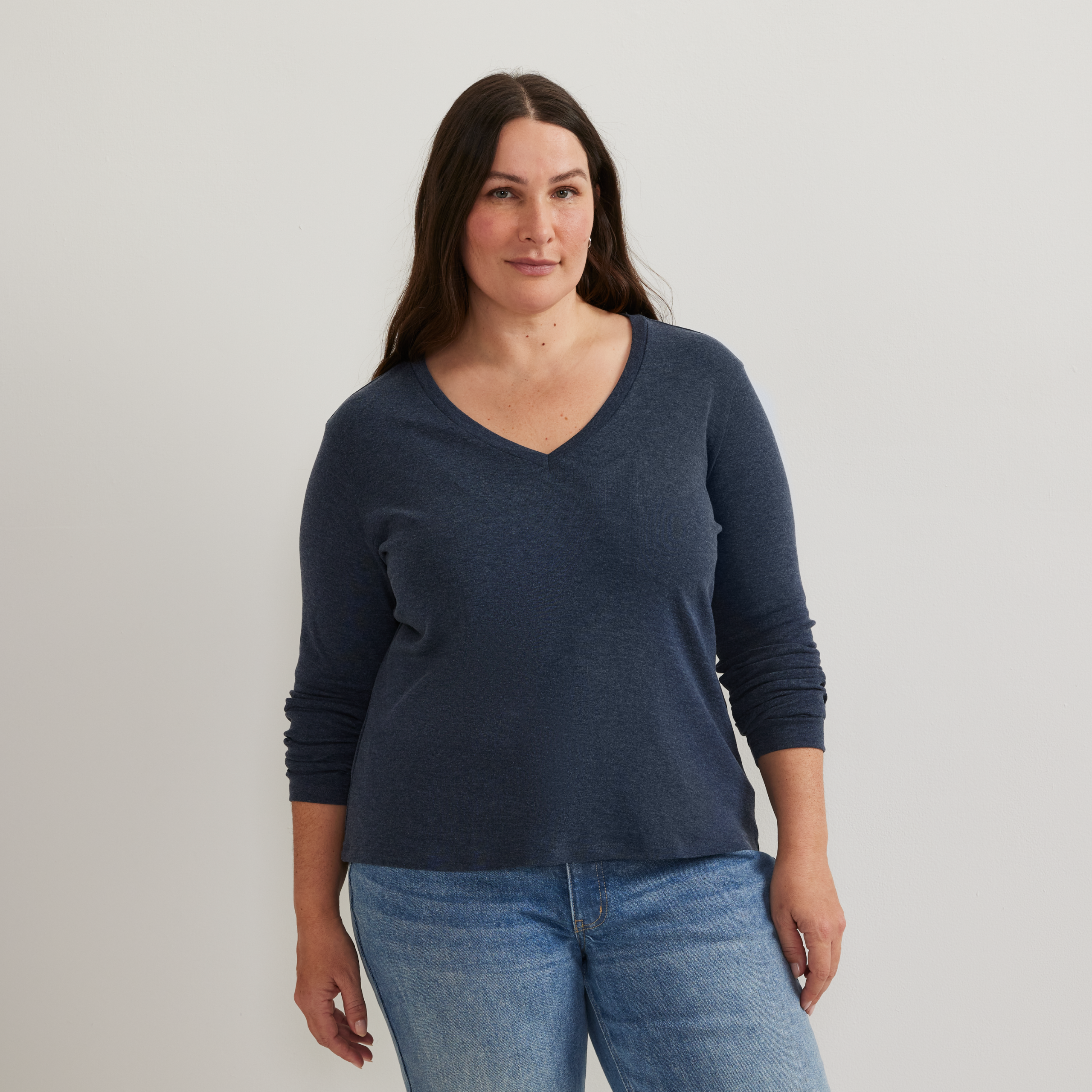 Women's Everyday Long-Sleeve V-Neck T-Shirt - Image 15