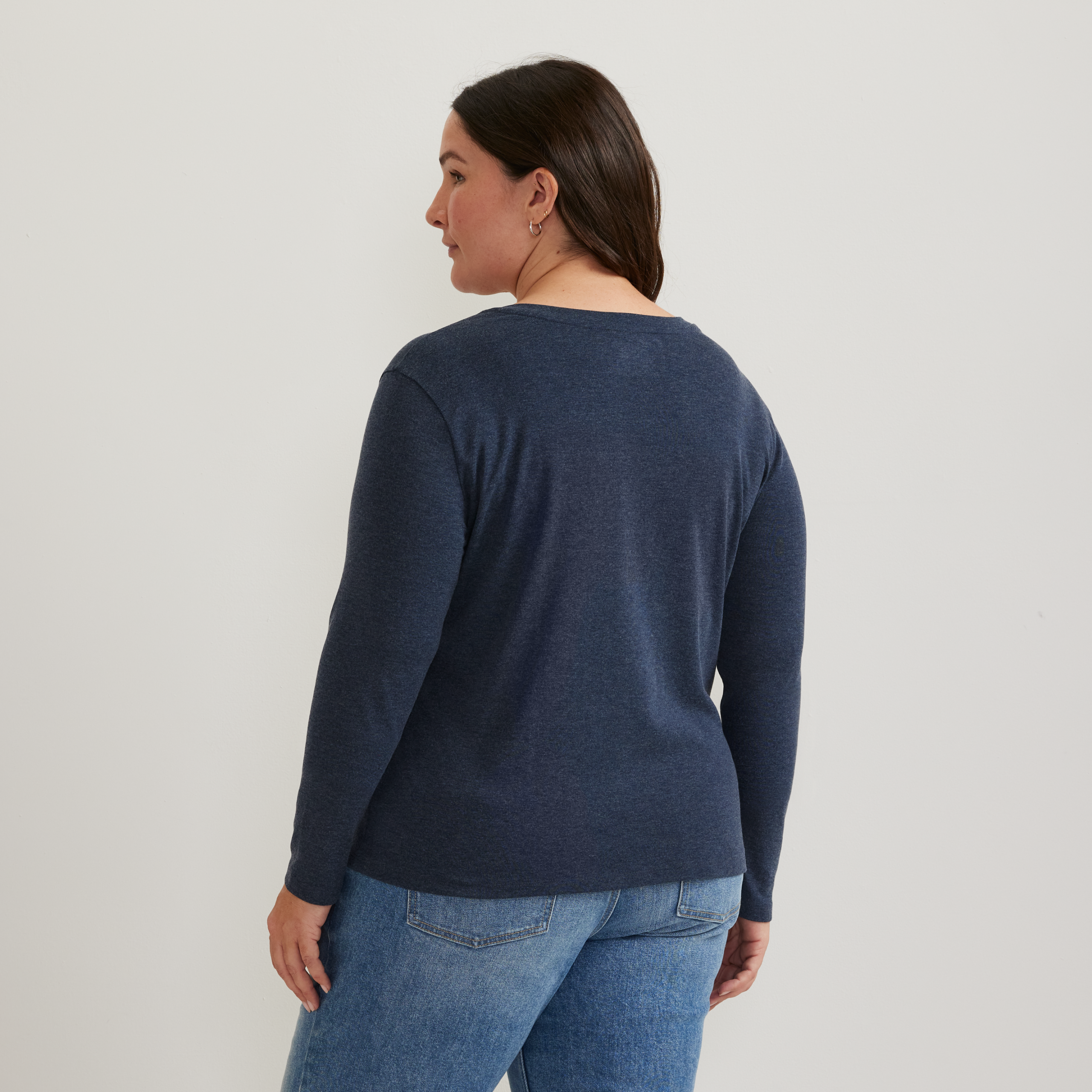 Women's Everyday Long-Sleeve V-Neck T-Shirt - Image 16