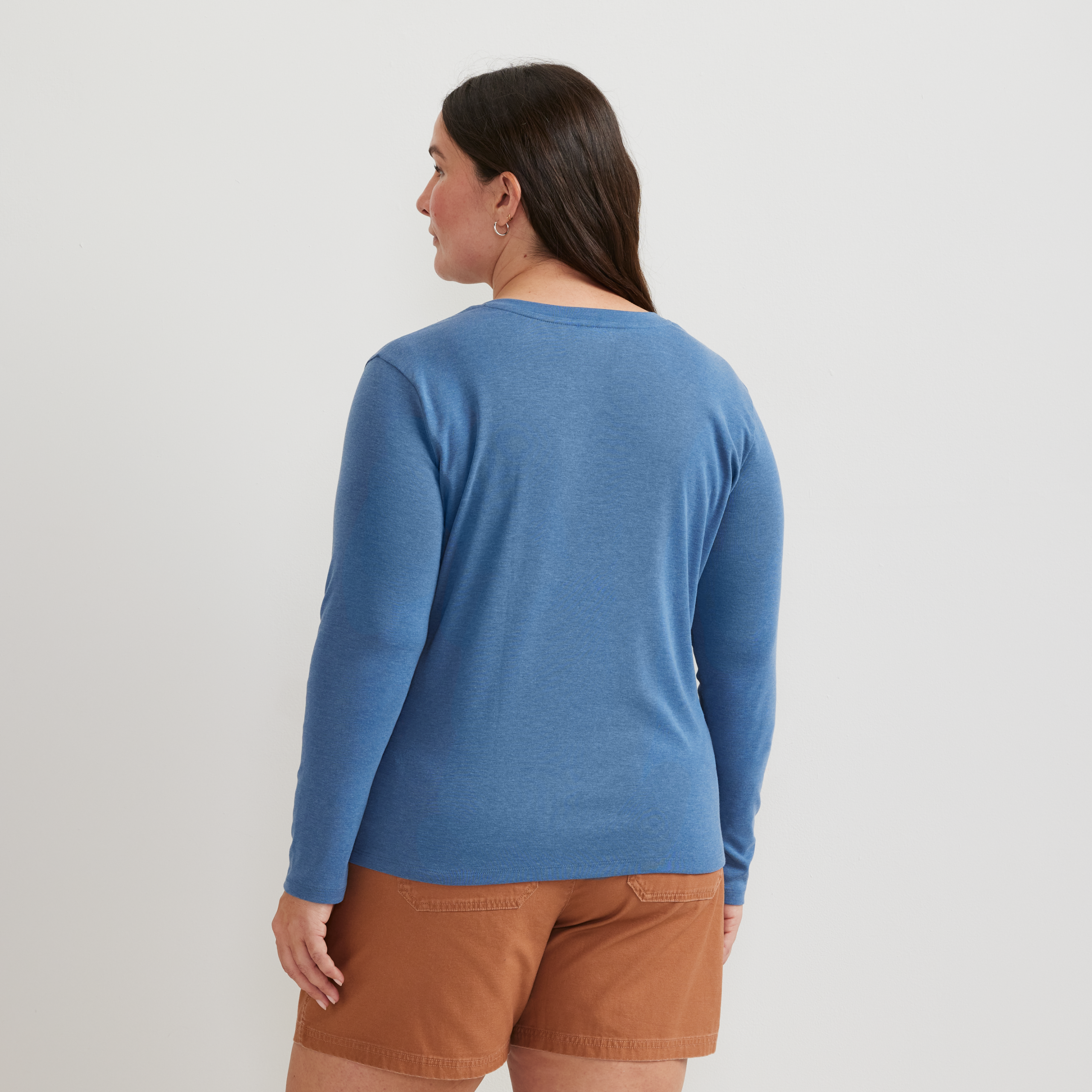 Women's Everyday Long-Sleeve V-Neck T-Shirt - Image 4