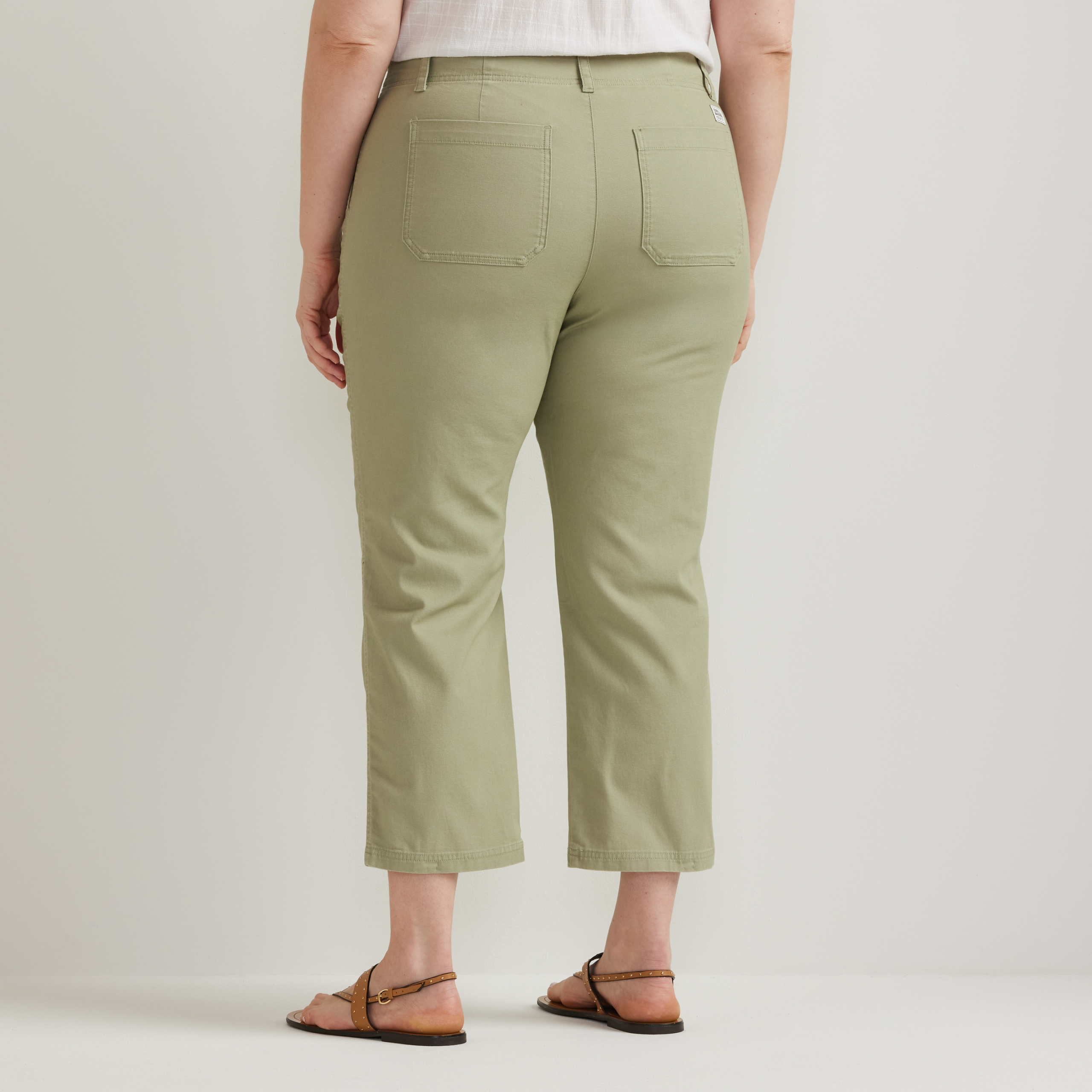 Women's Utility Stretch Canvas Kick Cropped Pants - Image 12